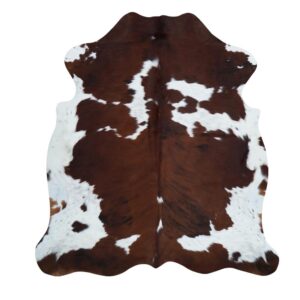 Piel de Vaca Caramelo y Blanco
