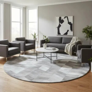 Tapete Patchwork en piel de vaca  Redondas